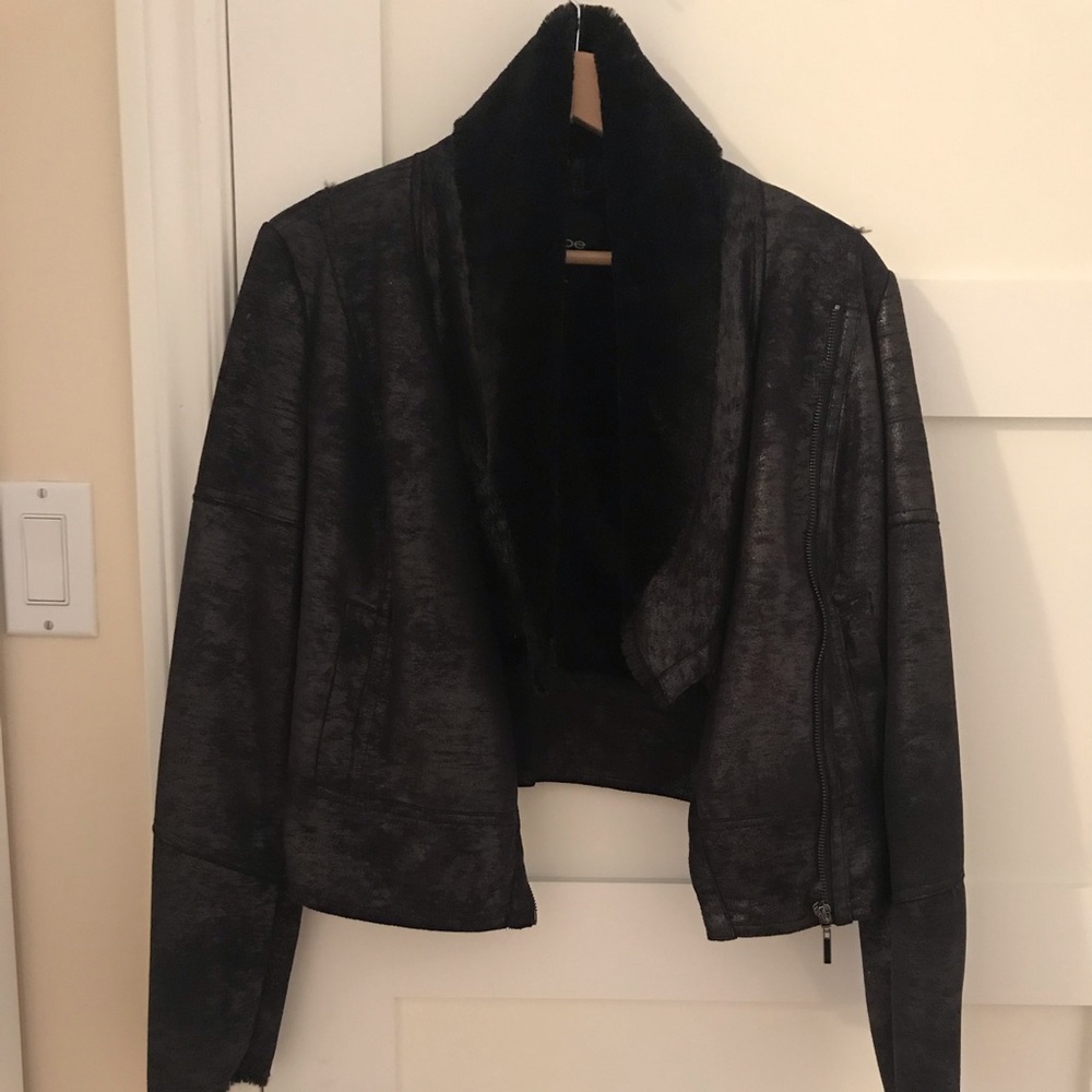 Bebe short faux leather jacket